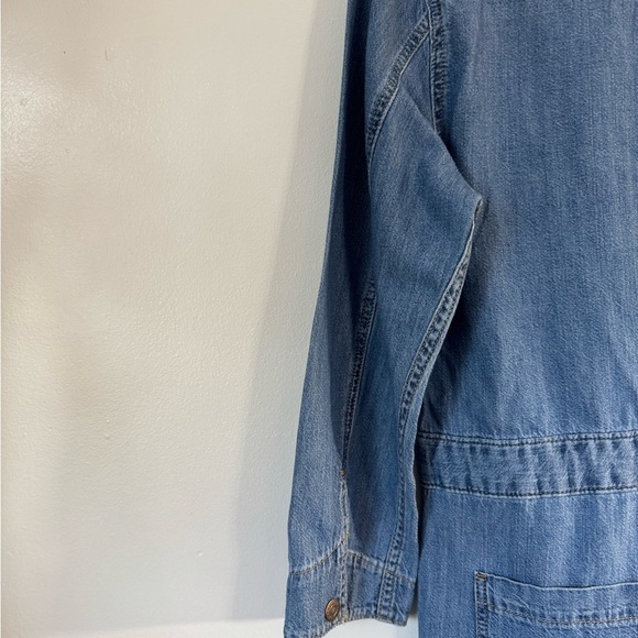 Levi’s Denim Jumpsuit Size Small Zippered and Snap Front Closure Long Sleeve - Picture 11 of 12